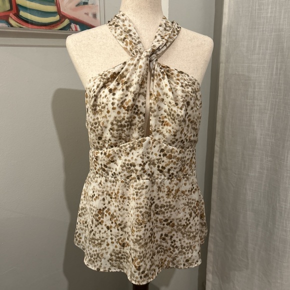 Banana Republic Tops - Banana Republic Halter Neck Animal Print Blouse